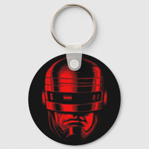 Robot Cop Helmet Keychain