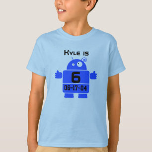Robot Customizable Birthday T-shirt