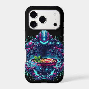 Robot Cyberpunk Futuriste Neon Nourriture Ramen