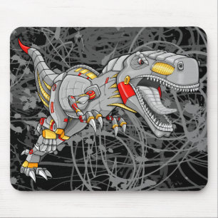 Robot Cyborg Tyrannosaurus Dinosaur   Mouse Pad