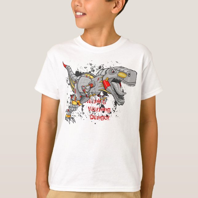 Robot Cyborg Tyrannosaurus Dinosaur shirt (Front)