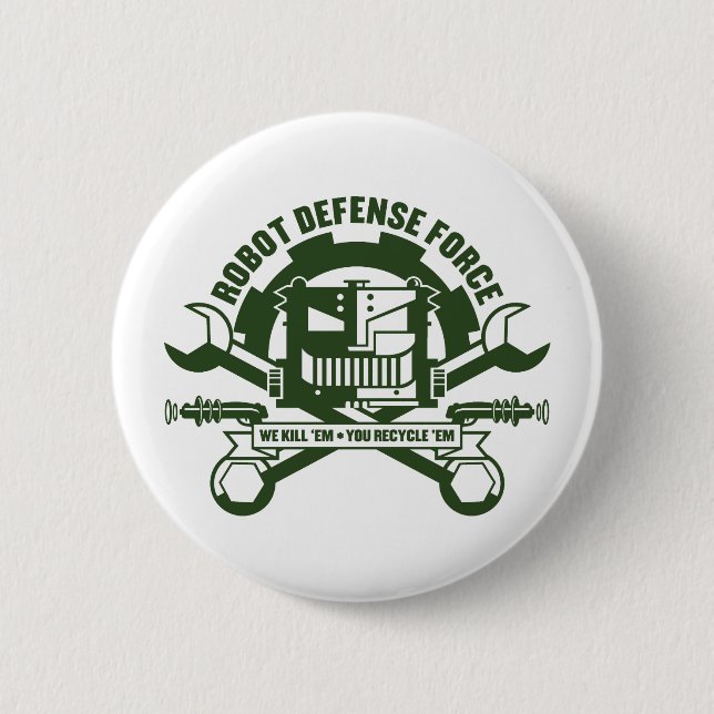 Robot Defence Force Button (Front)