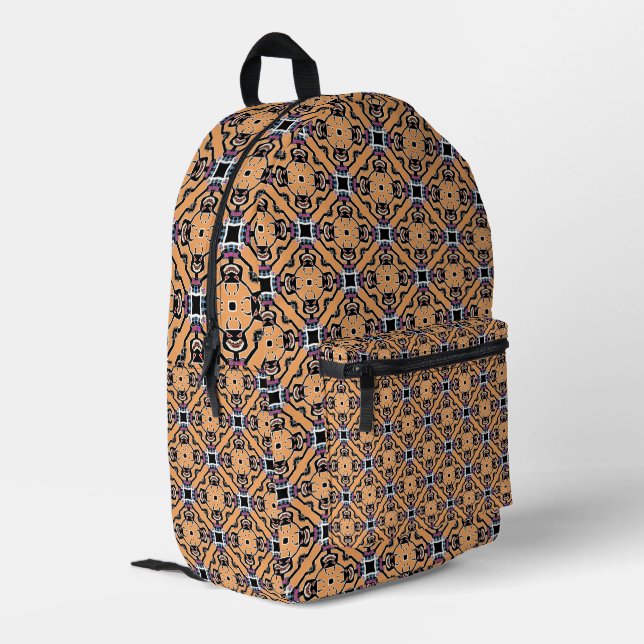 Robot design Printed Backpack (Back Corner Left)