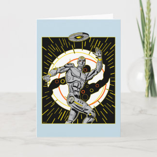 Robot Disc Golfer Card