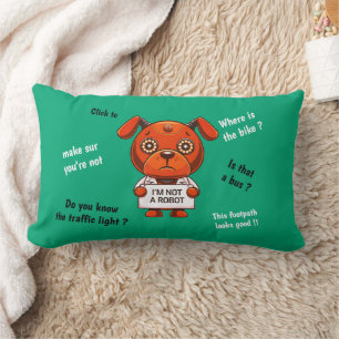 Robot dog lumbar pillow