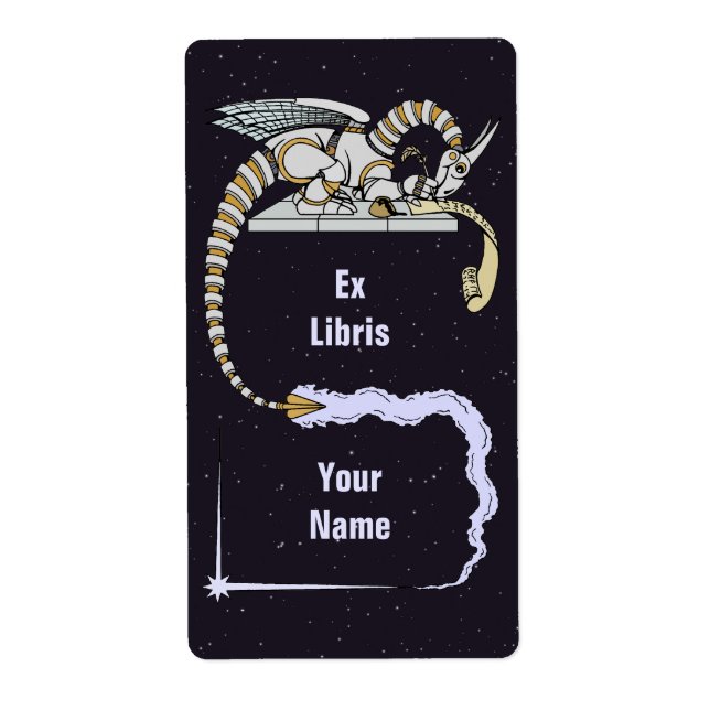 Robot Dragon Ecriture dans Scroll Plaque (Devant)