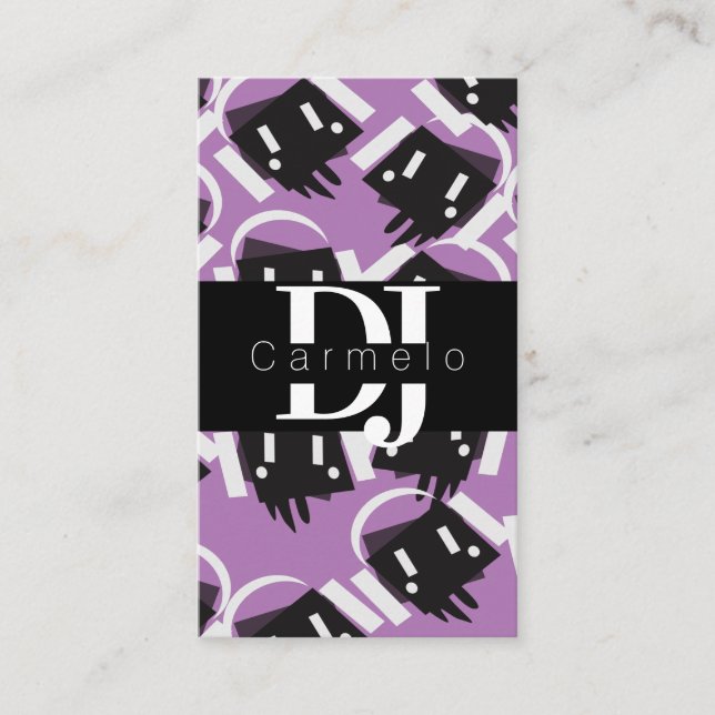 Robot Dripping Music Producer Night Club Business Card (Front)