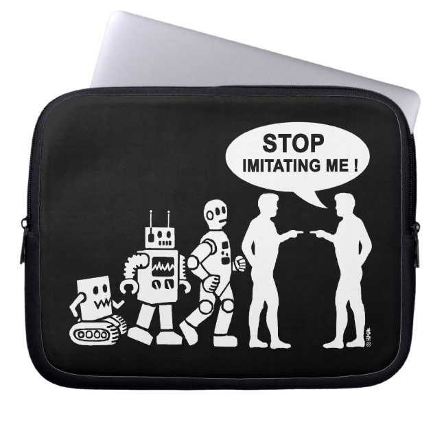 Robot evolution laptop sleeve (Front)