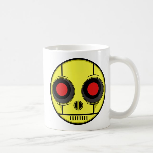 Robot Face Coffee Mug (Right)