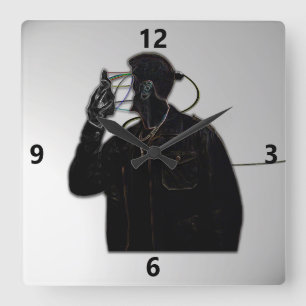 Robot Face Hors Mur Horloge