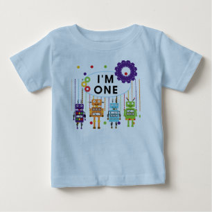 Robot First Birthday Tshirts and Gifts