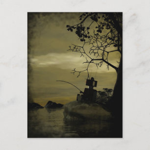 Robot Fishing Postcard