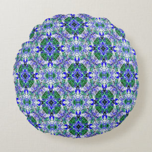 Robot flowers..... round pillow