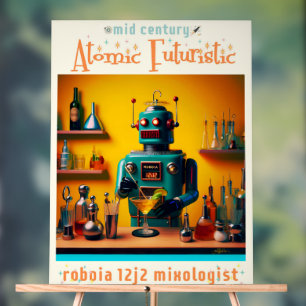 Robot futuriste rétro ROBIA 12J2 Mixologue
