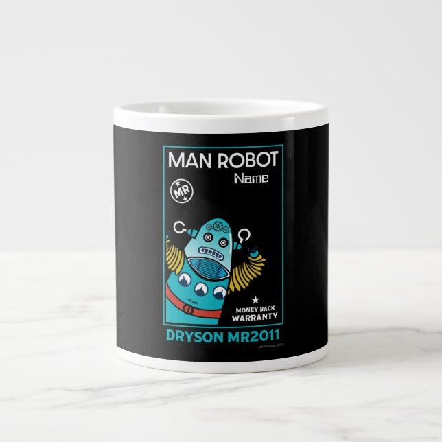 Robot Gifts For Anniversary Or Wedding    Large Coffee Mug (Front)