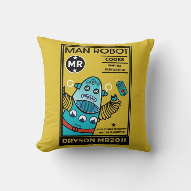 Robot Gifts For Anniversary   Throw Pillow (Front)
