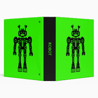 Robot - Green (1.5in) Binder