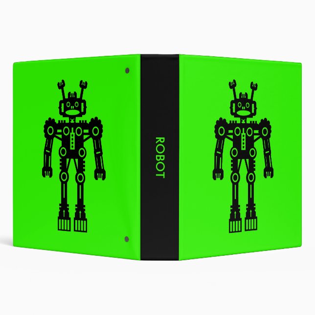 Robot - Green (1.5in) Binder (Background)