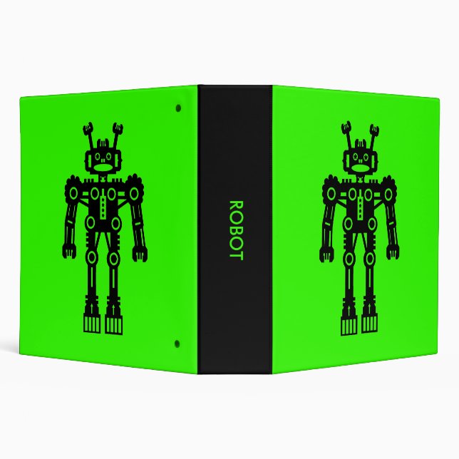 Robot - Green (2.0in) Binder (Background)