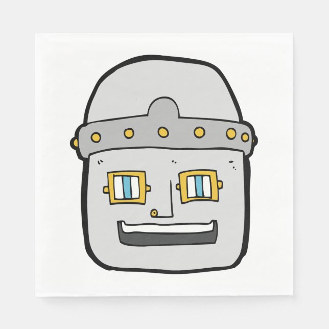 Robot Head Napkins (Front)