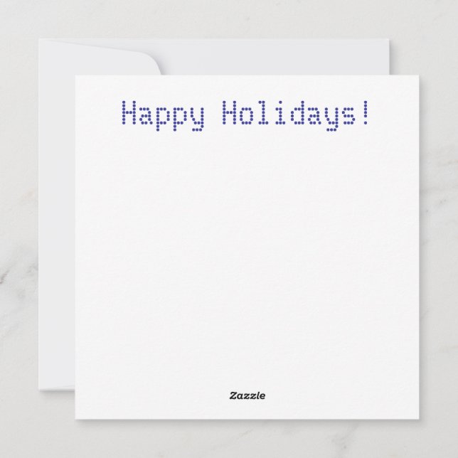 Robot Holidays Holiday Card (Back)