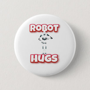 Robot Hugs 2 Inch Round Button