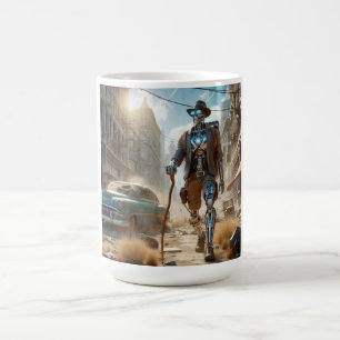 Robot in Ghost Town Coffee Mug