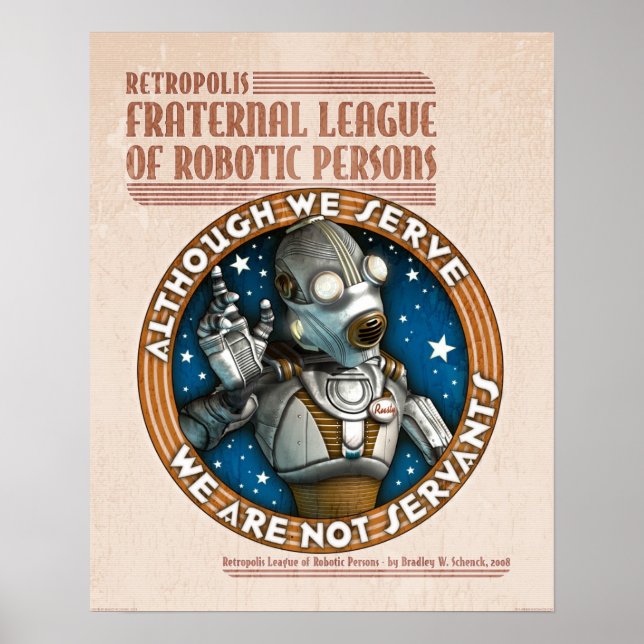 Robot Labour Union poster (16x20") (Front)