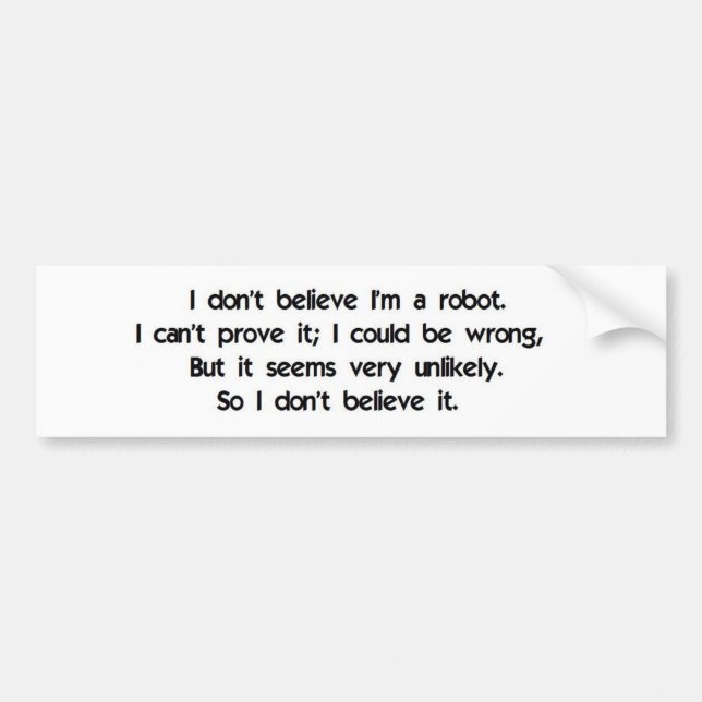 Robot Logic Bumper Sticker (Front)