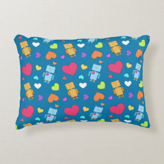 Robot Love Decorative Pillow