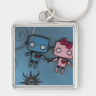 robot love keychain