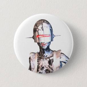 robot maid 2 inch round button