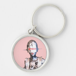 robot maid keychain