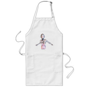 robot maid long apron