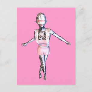 robot maid postcard