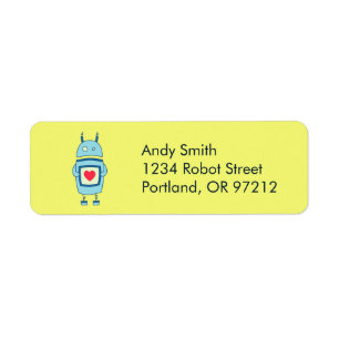 Robot maladroit mignon avec le coeur