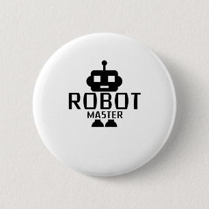Robot Master  Robotics Engineer Program Streamm 2 Inch Round Button