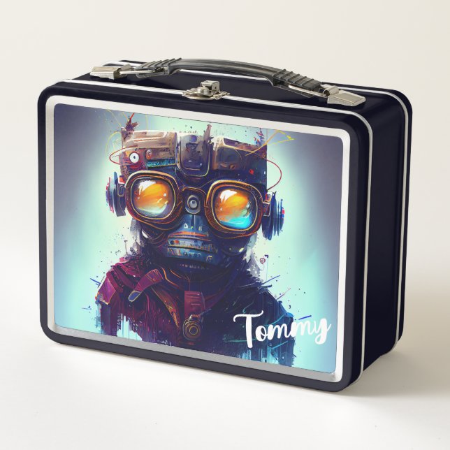 Robot Metal Lunch Box (Front)