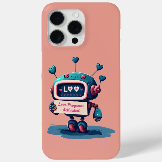 Robot mignon avec coque iphone de message activé d (Verso)