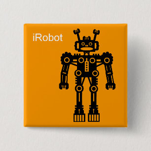 Robot Mk I (iRobot) - Orange 2 Inch Square Button