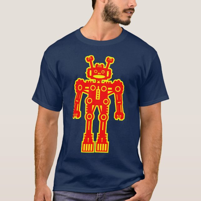 Robot Mk I - (Red & Yellow) T-Shirt (Front)