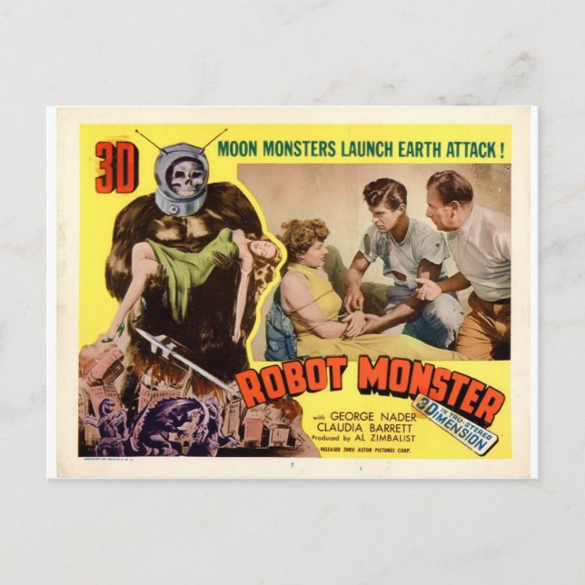 ROBOT MONSTER POSTCARD (Front)