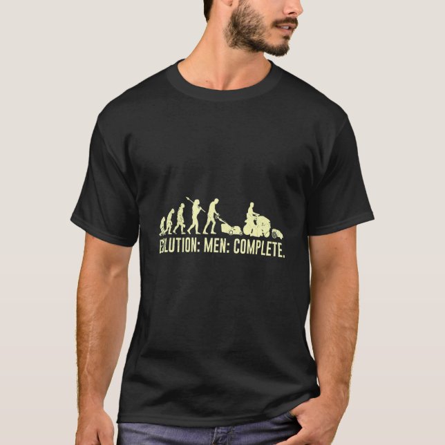 Robot Mower Evolution Men Complete Lawn Mower Robo T-Shirt (Front)
