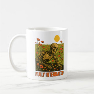 Robot Nature Flowers Blossom Field Coffee Mug