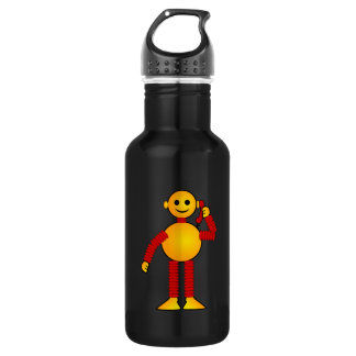Robot on the phone cartoon 532 ml water bottle