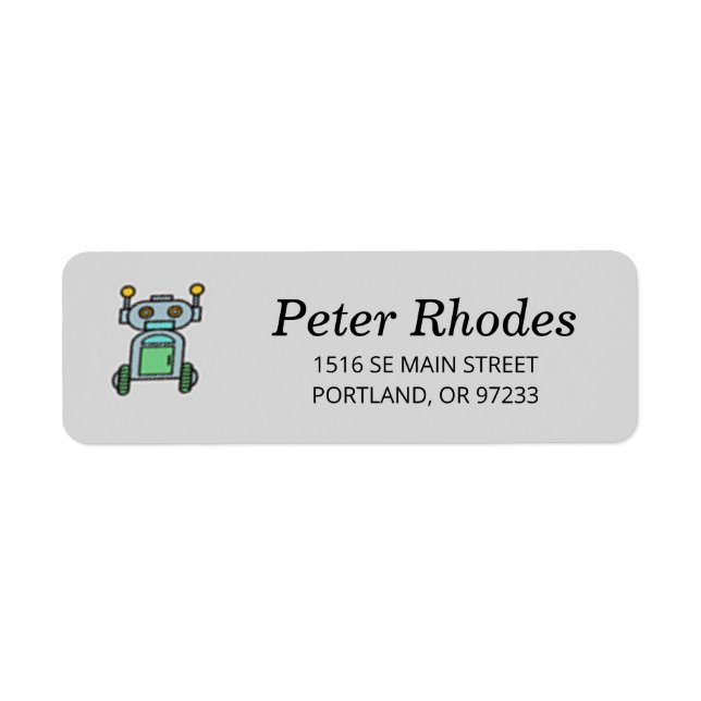 Robot on wheels on grey (Front)