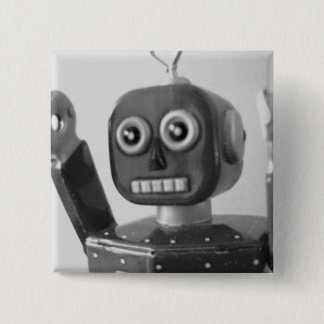 Robot Orange 2000 2 Inch Square Button