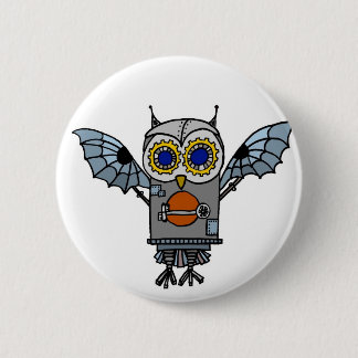 Robot Owl 2 Inch Round Button