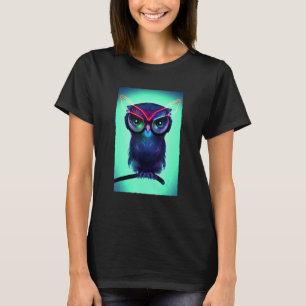 Robot Owl Cute Cybernetic Science Fiction Owl T-Shirt