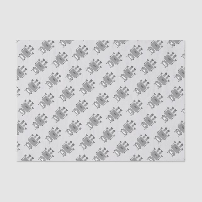 Robot Pattern Tissue Paper (Front)
